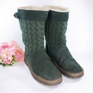 BearPaw Candice Evergreen Suede Boot Size 8